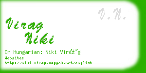 virag niki business card